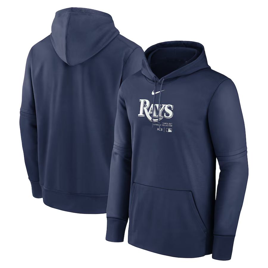 Men 2025 MLB Tampa Bay Rays Drak blue Nike hoodie style 2->tampa bay rays->MLB Jersey